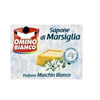 Хозяйственное мыло для стирки OMINO BIANCO Sapone Di Marsiglia Profumo Muschio Bianco с ароматом Белого мускуса 250 г