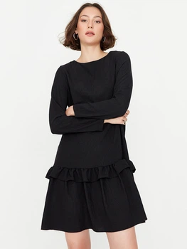 Сукня коротка жіноча Trendyol TWOAW23EL00951 40 Black (8683047868844)