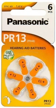 Батарейка Panasonic воздушно-цинковая PR13(PR48) 1 BLISTER/6 шт.