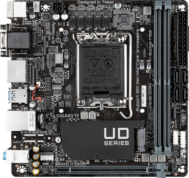 Материнская плата Gigabyte H610I DDR4 (s1700, Intel H610, PCI-Ex16)