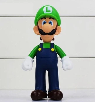 Луиджи Коллекционная игрушка Super mario Luigi Луиджи Super Mario World 25 см зеленый ПВХ фигурка