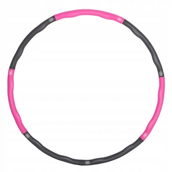 Массажный обруч Springos Hula Hoop 83 см серый/розовый FA0030