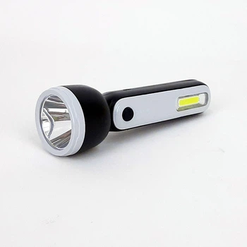 Світлодіодний LED ліхтарик ручний акумуляторний 1200 mAh, 1w COB + 3w LED, USB Sneha (997909 BK)