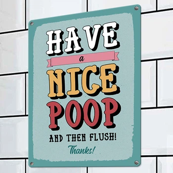 Табличка металева Have a nice poop 26х18,5 см