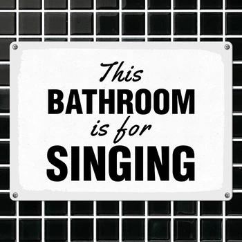 Табличка металева This bathroom is for singing 26х18,5 см