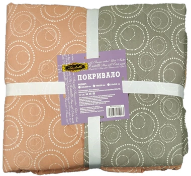 Покрывало Zastelli двустороннее Bubble Grey/Peach 140x220 см (2500000968471)