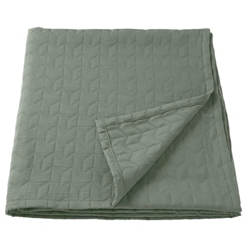 Покривало IKEA KOLAX 150х250 см сіро-зелене (605.134.22)