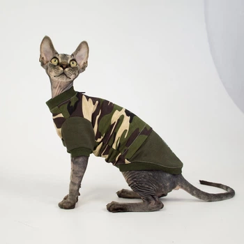 Кофта с рукавом для кота кумуфляж Style Pets Military SP-2 green M-