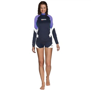 Реглан солнцезащитный Mares Rash Guard Loose Fit женский (чёрно-фиолетовый) L (412541.LIL.L)
