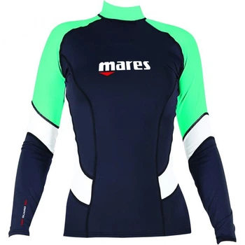 Реглан солнцезащитный Mares Rash Guard Long Sleeve женский (чёрно-бирюзовый) XL (412555.XL)