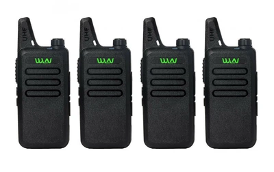 Комплект 4 шт Рация портативная миниатюрная WLN KD-C1 2 Вт 1000 мАч до 5 км