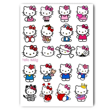 Стікери наклейки Хеллоу Кітті Hello Kitty А4 аркуш(stik_079)