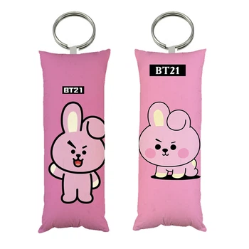 Брелок мини-дакимакура Куки BTS BT21 двухсторонний 4х10 см (br0073)