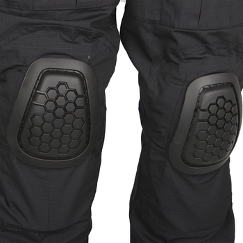 Тактические защитные наколенники налокотники Han-Wild G4 Black с мягкой губкой для защиты суставов