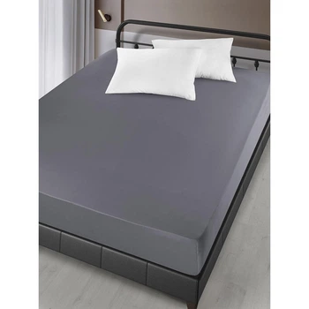 Простынь на резинке Arya Сатин London AR-A107300-gray 180х200х30 см серая 4268967