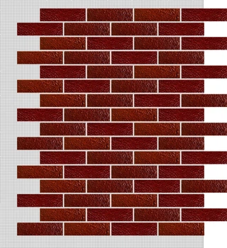 Плитка Цегла AeroBrick на сітці для внутрішніх та зовнішніх стін амк Rmix червоний 1220х1120мм