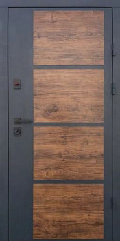 Вхідні двері Qdoors Стріт Бонд темне дерево (950х2040) мм вулиця