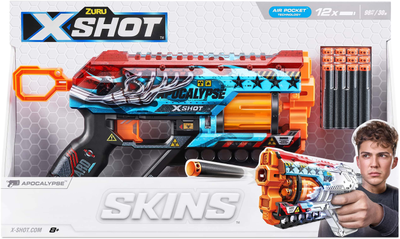 Швидкострільний бластер Zuru X-SHOT Skins Griefer Apocalypse 12 патронів (193052045034)