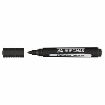 Маркер водостійкий Buromax 2-4 мм спиртова основа чорний (BM.8700-01)
