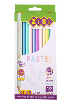 Олівці кольорові пастельні ZiBi Pastel 12 кольорів (ZB.2470)