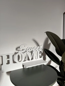 Вешалка для ключей на стену , ключница WoW Present"Sweet HOME" белая