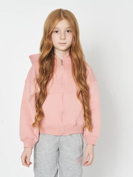Дитяча тепла толстовка з капюшоном Minoti 12ZIPEMB 1 37543KID 80-86 см Рожева (5059030957810)