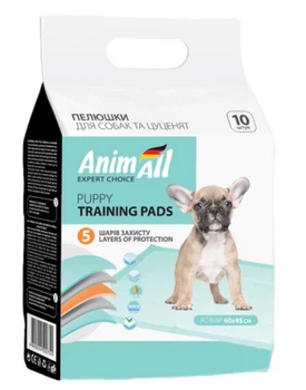 Пеленки AnimAll Puppy Training Pads для собак и щенков, 60 х 45 см, 10 штук