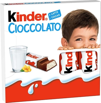 Молочний шоколад Kinder Chocolate t4 з молочною начинкою 50 г (4шт)