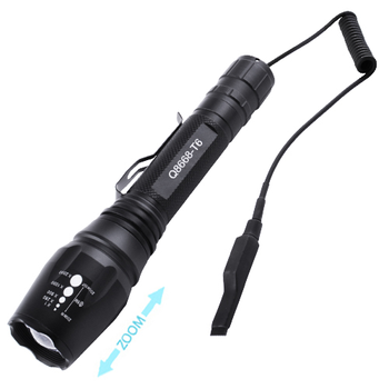 Підствольний ліхтар із оптичним зумом для полювання Police Q8668-T6 Чорний