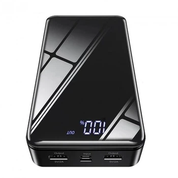 Портативний зарядний пристрій Power Bank BOROFONE Extreme power bank BJ8 30000mAh |2USB/1Type-C, 2A| Black