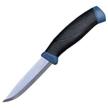 Нож с чехлом Morakniv Companion Navy Blue, stainless steel 13164 Sandvik 12C27, 219 мм, Black-Blue