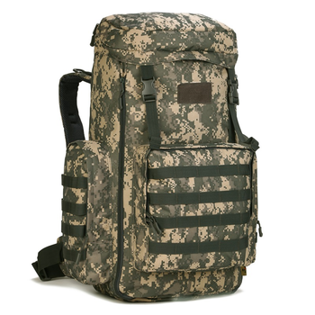 Рюкзак тактичний військовий Protector plus S408 70л штурмовий із системою Molle Pixel камуфляж