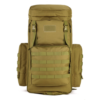 Рюкзак тактический военный Protector plus S408 70л штурмовой с системой Molle coyote brown