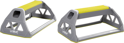 Упори для віджимань LiveUP Push Up Bar 2 шт. Салатові із сірим (LS9424)