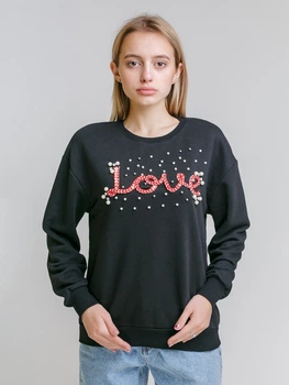 Світшот Madoc Jeans Love L Чорний