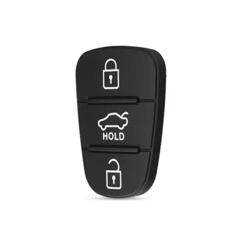 Кнопки для выкидного ключа Hyundai Kia 3кн Hold резиновые черный