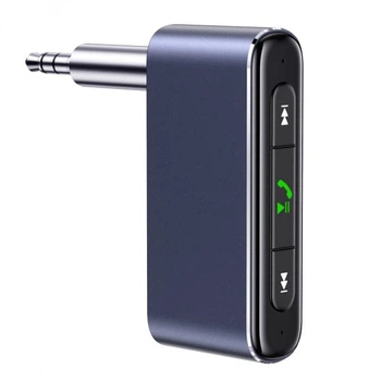 Аудіоадаптер універсальний USAMS 3.5DC Mini Car Wireless Audio Receiver US-SJ519 | BT5.0, Mic, 6Hours |grey
