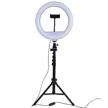 Селфи лампа и LED освещением Bluetooth 12" ZM300 170cm Stand USB Powered 3000-6500K