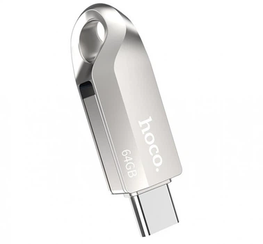 Флешка HOCO USB3.0 Type-C OTG UD8 64GB серебристая