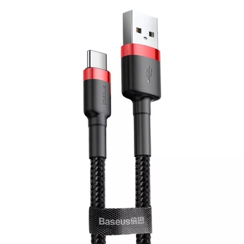 Кабель Baseus CATKLF-C91 Cafule USB to Type-C 2A 200см red/black