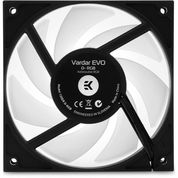 Кулер для корпуса Ekwb EK-Vardar EVO 120ER D-RGB (500-2200 RPM) - White (3831109825372)
