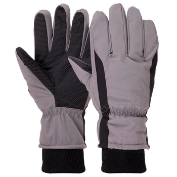 Тактичні рукавички на хутрі теплі зимові, рукавички багатоцільові, для полювання та риболовлі рукавички спінінгіста Розмір L Сірі BC-9227