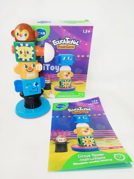 Розвиваюча пирамидка Hola Toys Циркова арена, 8 магнітних фігурок, книга із завданнями