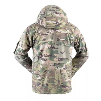 Куртка военная тактическая на флисе YAKEDA SoftShell 2XL Multicam (YAM2888979-3)