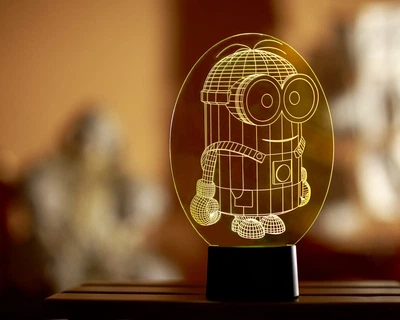 Змінна пластина для 3D світильників "Міньйон Боксер" 3DTOYSLAMP