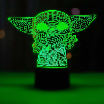 Сменная пластина для 3D светильников "Малыш Йода 3" 3DTOYSLAMP (НЕ НОЧНИК)