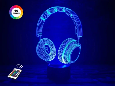 3D нічник "Навушники" 3DTOYSLAMP