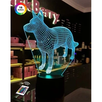 Дитячий нічник - світильник "Німецька вівчарка" 3DTOYSLAMP