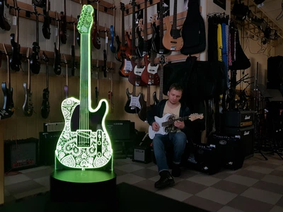 Змінна пластина для 3D світильників "Гітара 2" 3DTOYSLAMP