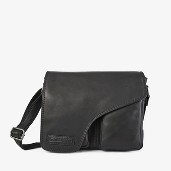 Сумка мужская кожаная мессенджер средняя Hill Burry Messenger 3062/10021HB Черный